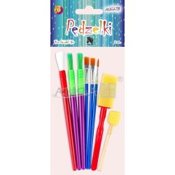 Zestaw pędzelków 8szt. / pędzelki gąbkowe, mix / PG-9495, komplet pędzli